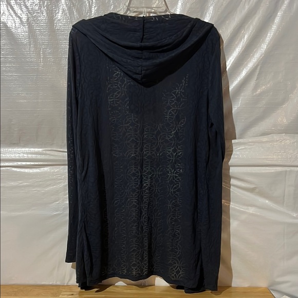 Cynthia Rowley navy blue long sleeve open top - Picture 2 of 4